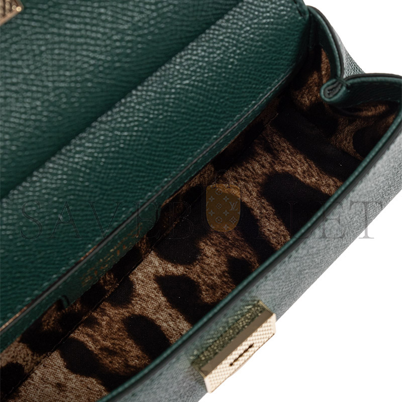 DOLCE & GABBANA WOMEN'S GREEN SMALL SICILY TOTE BAG (19*13*6cm) 